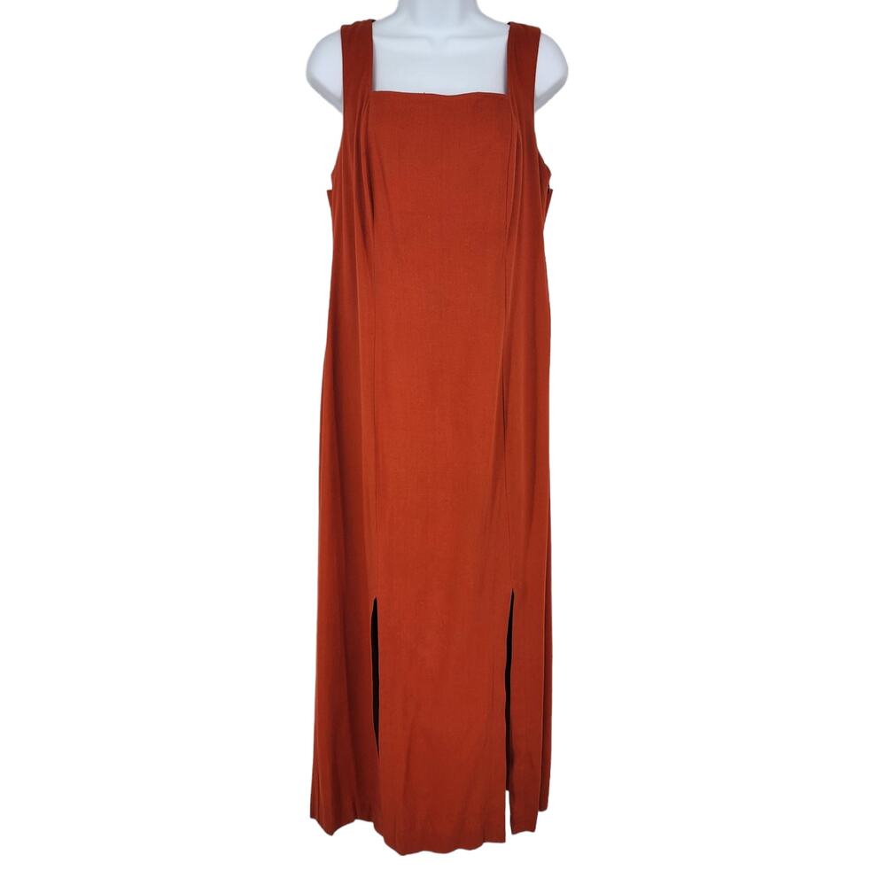Joseph Ribkoff Terracotta Sleeveless Midi Dress